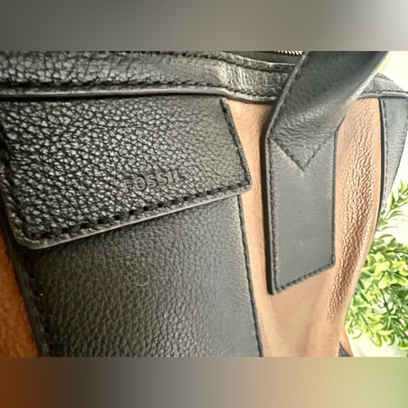 FOSSIL Purse Bag Genuine Leather Large - Picture 7 of 7